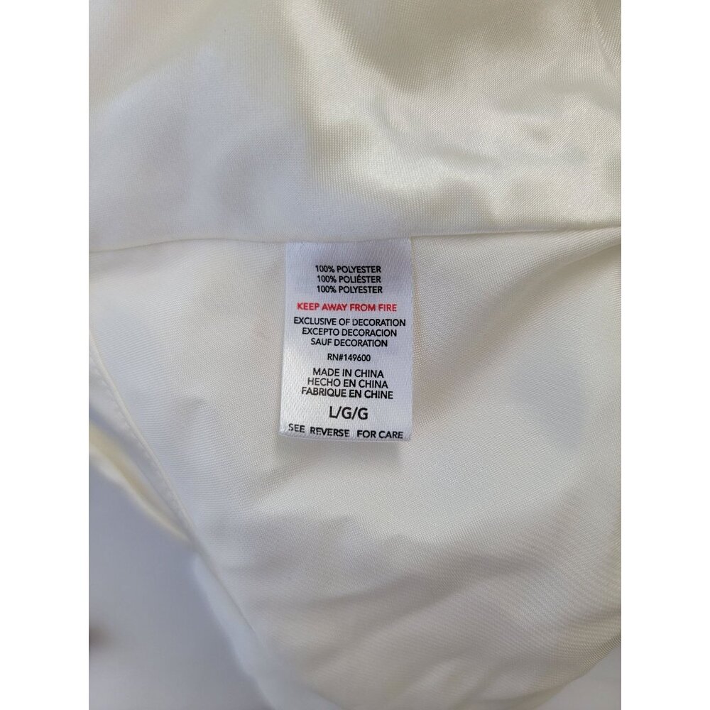 FLORA NIKROOZ Bellflower White Floral Lace & Sheer Babydoll Lingerie Gown Sz L - Picture 7 of 8